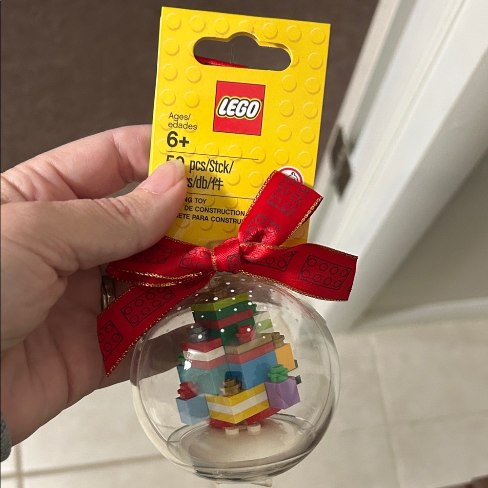 LEGO Festive Ornament with Red Bow